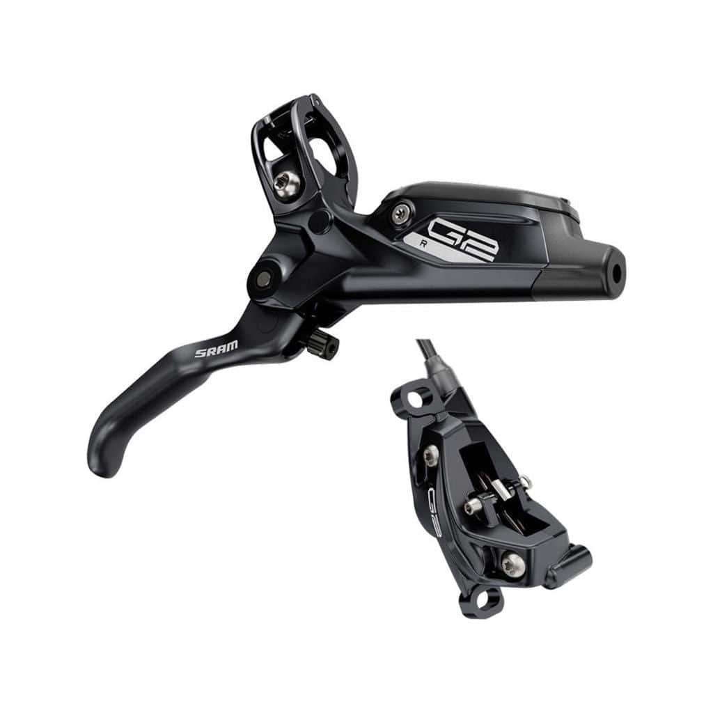 Zwarte Sram Rem G2 R A2 V derailleur rem met aluminium behuizing, geschikt voor mountainbikes en racefietsen.