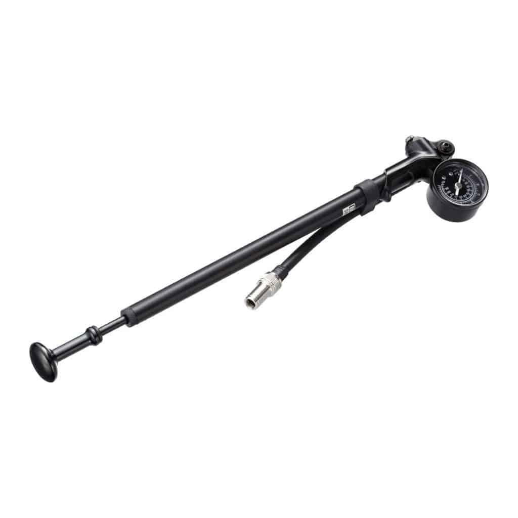 RockShox voorvorkpomp voor schokbrekers, met 600Psi drukmeter en handvat voor het oppompen van mountainbike voorvorken en schokdempers