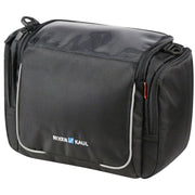 KLICKfix Aventour Sport 7 liter stuurtas voor fiets met smartphonevak en bidonhouder, zwart, met bevestigingsriemen