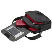 Klickfix Smartbag Touch stuurtas in zwart-rood met 1,8 liter inhoud, geschikt voor fietsaccessoires en smartphone.