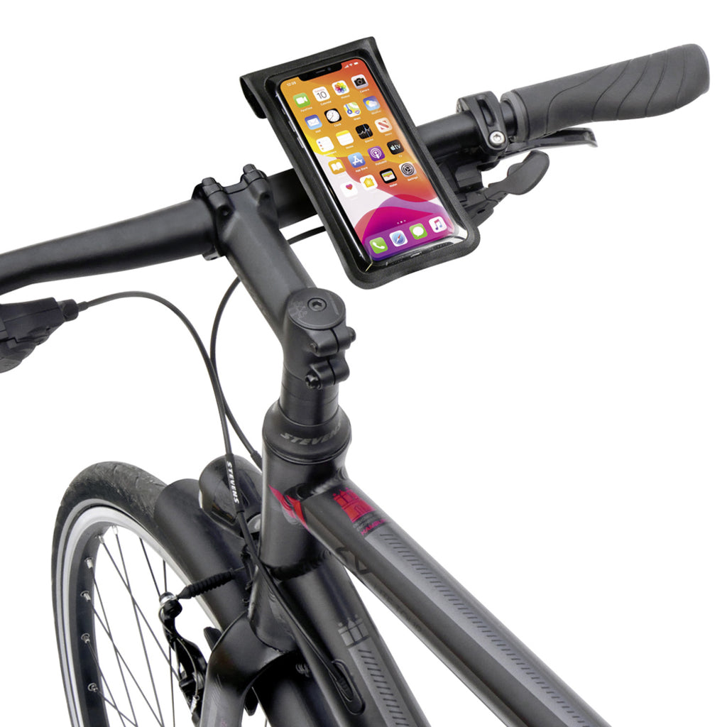 Telefoontas KLICKfix PhoneBag Light M Incl. Quad Mini Adapter Zwart - Le Coq Wielerartikelen
