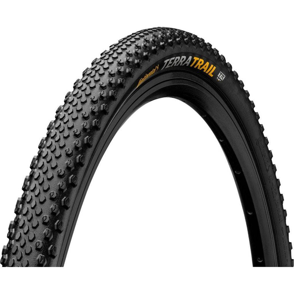 Zwarte Continental Gravelband 27.5" Terra Trail Tlr Shieldwall 47-584, vouwband voor gravelritten, zichtbaar op de afbeelding