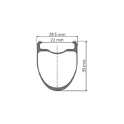 Voorwiel 28" DT Swiss ERC1100 Dicut 35 DB Disc CL Carbon Zwart - Le Coq Wielerartikelen