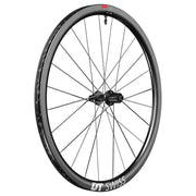 Achterwiel 28 inch DT Swiss ERC1100 Dicut 35 DB SH 10/11V Disc CL Carbon zwart voor racefiets, met remschijven en naaf.