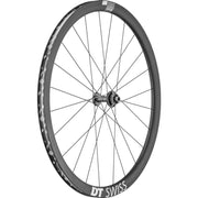 Zwart voorwiel 28 inch DT Swiss ERC1400 Dicut 35 DB Disc CL Carbon voor racefiets, lichte en aerodynamische wielset