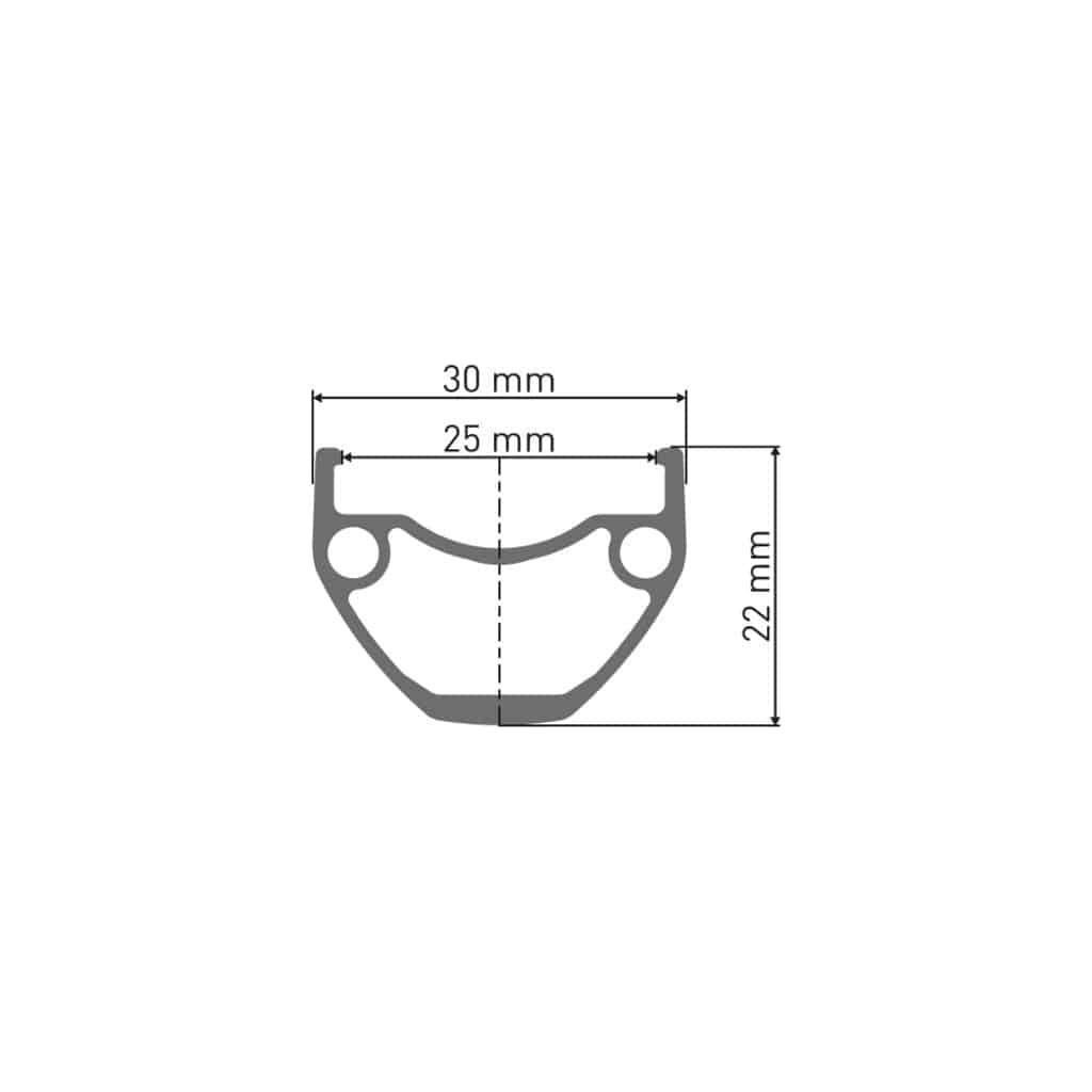 Voorwiel 29" DT Swiss HU1900 Spline 25 Boost Disc CL Aluminium Zwart - Le Coq Wielerartikelen