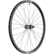 Achterwiel voor MTB, 29 inch DT Swiss HXC1501 Spline 30 SH 12V Boost disc, zwart, carbon, met snelspanner.