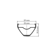 Voorwiel 29" DT Swiss X1900 Spline 25 Boost Disc Zwart voor gravel fietsen, aluminium frame en schijfremmen.
