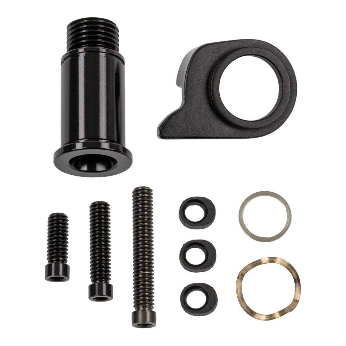 Sram Derad Stelboutset Red AXS 36T, automatische versnellingsset voor elektrische fietsen, zichtbaar met ketting en aandrijving.