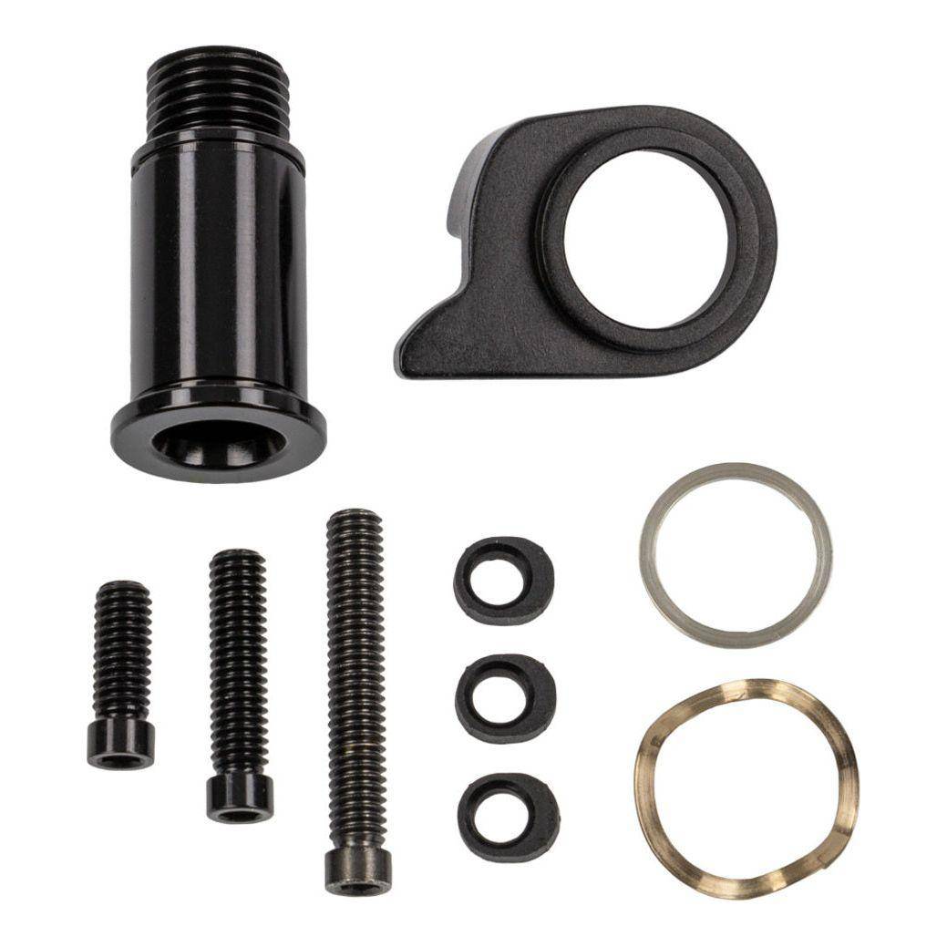Sram Derad Stelboutset Red Xplr Axs 44T, fietsspecificatie met kettingblad en componenten voor gravelbike, close-up op product