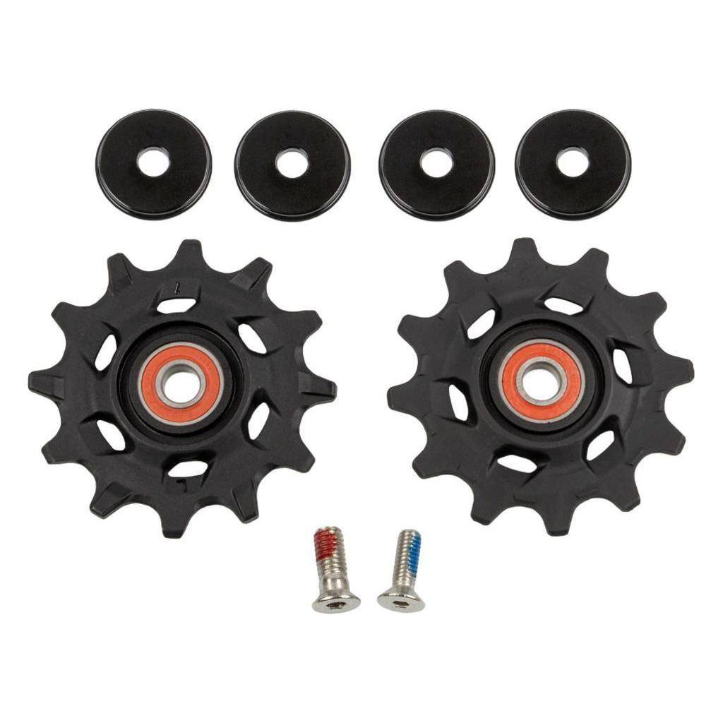 Sram Derailleurwieltjes Force Xplr Axs 12V, close-up van de derailleurwieltjes voor snel en soepel schakelen.
