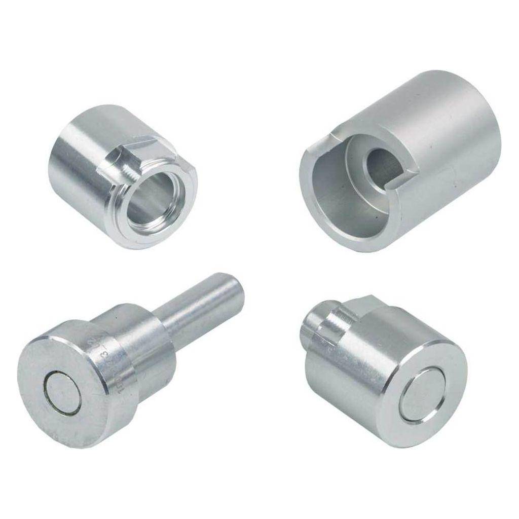 DT Swiss Schokbreker ball joint montage met stevige metalen onderdelen, geschikt voor veer- en demperinstallaties.