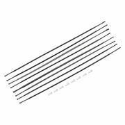 Zwart set van DT Swiss Spaakkit GRC1400 Spline 30 28 V+A spaken voor lichte, duurzame fietsvelgen.