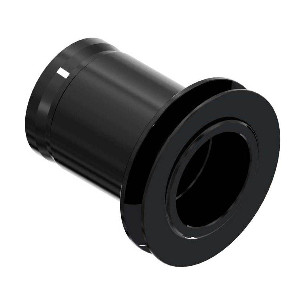 Zwarte DT Swiss Naafd DT Eindbus A 350 MTB, 142/148x12 mm, geschikt voor mountainbikes, zichtbaar met montageonderdelen