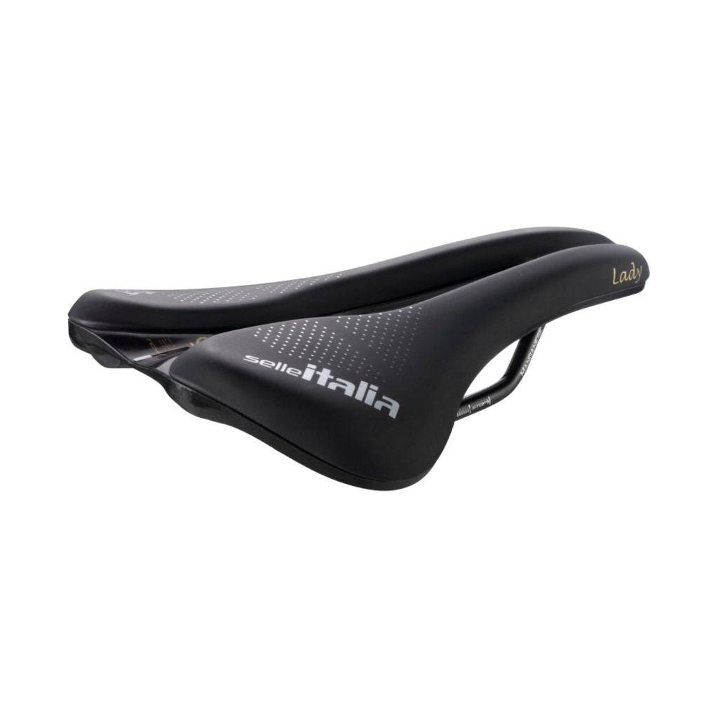 Zwart Selle Italia Novus Boost Evo Lady Tm Superflow racefiets- en MTB-zadel, Manganese L3, comfortabel en lichtgewicht design
