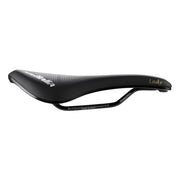 Zwart Selle Italia Novus Boost Evo Lady Tm Superflow racefiets- en MTB-zadel met Manganese L3, comfortabel en lichtgewicht.