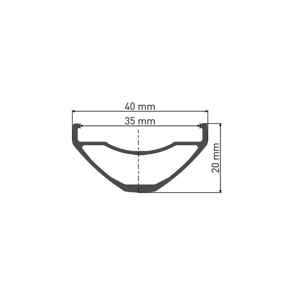 Voorwiel 27.5" DT Swiss H1900 Spline 35 Boost Disc IS Aluminium Zwart - Le Coq Wielerartikelen
