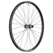 Achterwiel MTB 27,5 inch DT Swiss H1900 Spline 35, zwart, met schijfrem en boost snelkoppeling, aluminium frame.