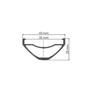 Zwart 29-inch DT Swiss H1900 Spline 35 Boost MTB voorwiel met disc rem en aluminium velg, geschikt voor mountainbiken.