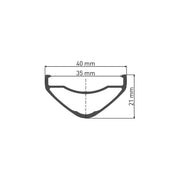 Zwart voorwiel 29 inch DT Swiss HX1700 Spline 35 Boost disc aluminium MTB wiel met snelspanner en aerodynamisch ontwerp