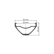 Achterwiel voor MTB, 27.5 inch DT Swiss E1900 Spline 30 XD, aluminium zwart met disc CL remsysteem.