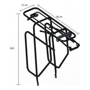 Steco Tubic Slim achterdrager voor fiets, lichtgewicht bagagedrager met smalle constructie, geschikt voor 28-inch fietsen
