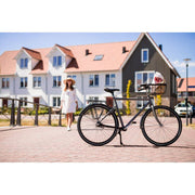 Steco Tubic Slim Carrier 28 inch lichtgewicht bagagedrager met achterdrager voor fiets, zwart, stevig en eenvoudig te bevestigen