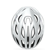 Racefiets helm MET Estro Mips met aerodynamisch ontwerp en ventilatiegaten, geschikt voor wielrenners.