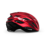 MET Estro Mips racefietshelm met aerodynamisch ontwerp en verstelbare ventilatieopeningen, geschikt voor wielrenners.