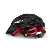 Met Veleno Mips MTB fietshelm van MET met ventilatieopeningen en verstelbare riem, ontworpen voor mountainbiken.
