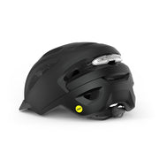 MET Urbex Mips E-bike helm met ventilerende buitenschaal en verstelbare straps voor veilig fietsen.