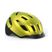 MET Urbex Mips E-bike helm met ventilatiegaten en verstelbare riem, ontworpen voor veilig fietsen op de e-bike.