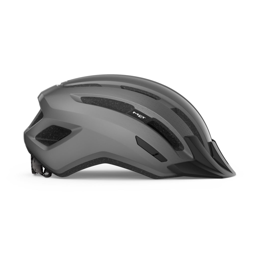 MET Downtown MTB helm met Mips-systeem, zwarte fietshelm met ventilatieopeningen en verstelbare riem voor mountainbiken.