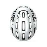 Racefiets helm MET Miles Mips met aerodynamisch ontwerp en ventilerende gaten, geschikt voor wielrenners.