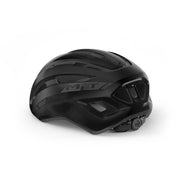 Racefiets helm MET Miles met aerodynamisch ontwerp en ventilatieopeningen, geschikt voor wielrennen en fietsavonturen.