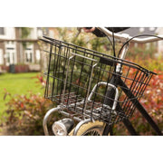 Steco FW2 28 inch voordrager met retro design en universele kroonboutbevestiging, geschikt voor fietsaccessoires en bagage.