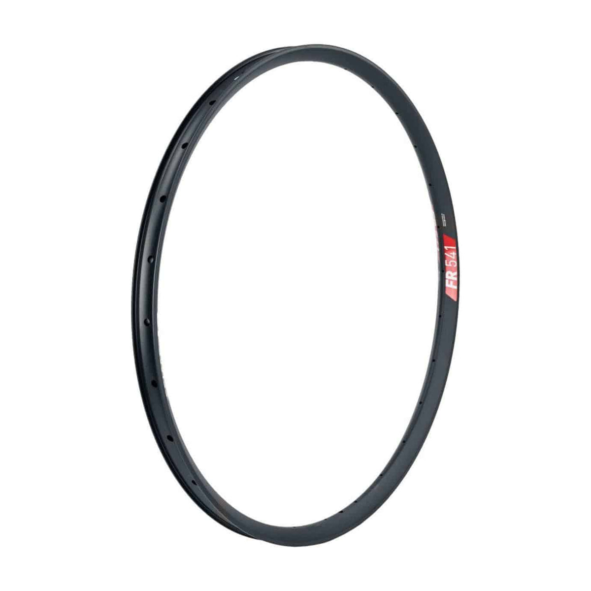 Zwarte 29-inch DT Swiss FR541 aluminium velg met 30mm breedte en 28/14 spaken voor disc remmen