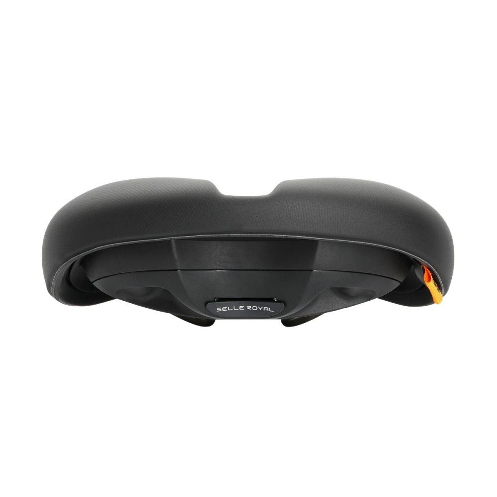 Zwart Selle Royal Explora Relaxed Adventure Time zadel voor stadsfietsen en e-bikes met Royalgel comfort.