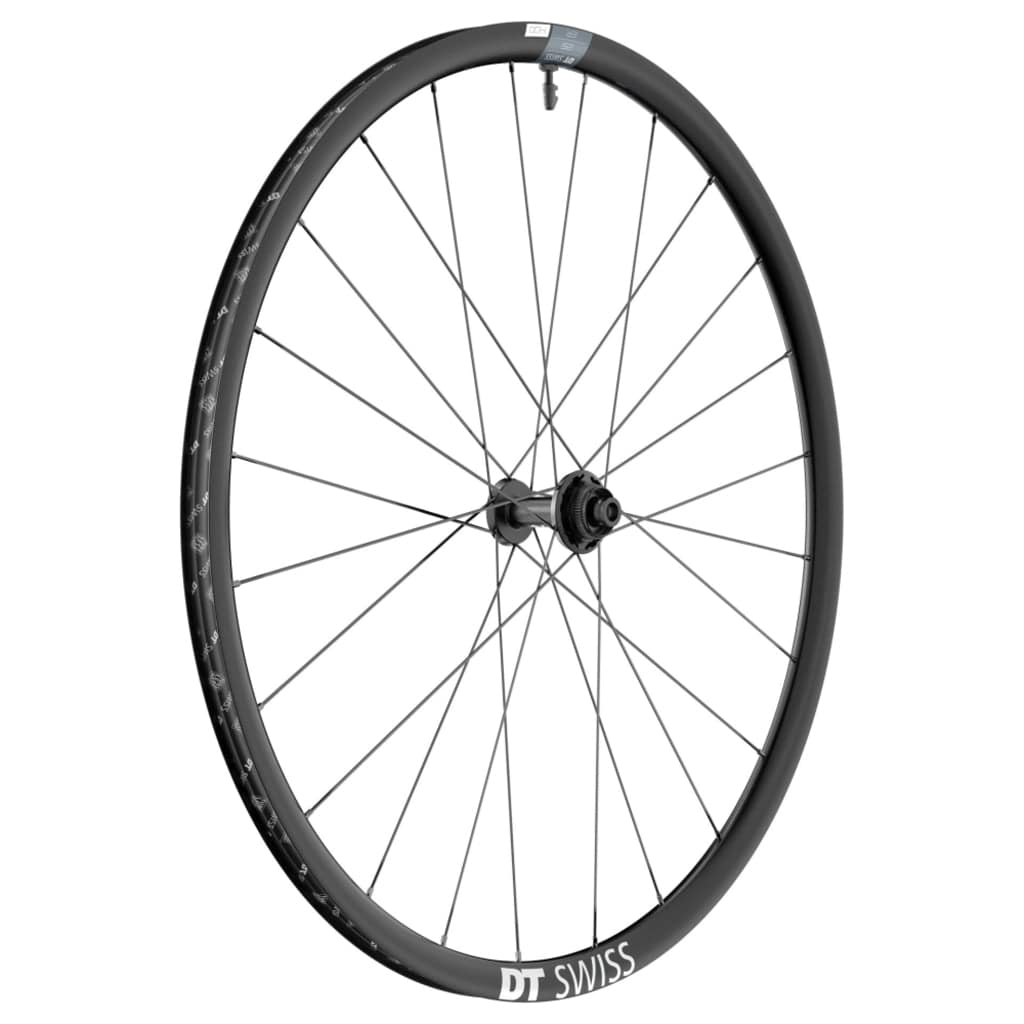 Zwart voorwiel 28 inch DT Swiss ER1400 Dicut 25 DB Disc CL Aluminium voor racefiets, met remschijven en lage wrijving