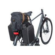 Basil Miles XL Pro bagagedragertas, waterdichte bagagetas voor 9-36 liter, zwart met verstelbare schouderriem