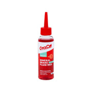 CyclOn mineral remvloeistof voor schijfremmen, 125 ml fles met remolie voor fietsremmen, geschikt voor veilige remwerking.