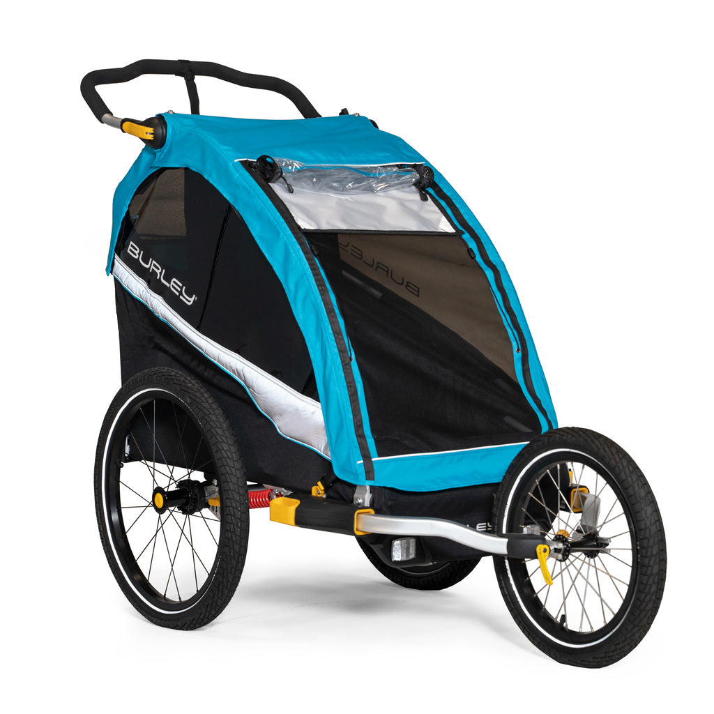 Burley Jogger-Kit Einzelanhänger 16" Schwarz/Silber