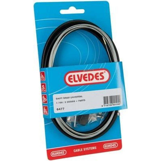 Elvedes Versnellingskabelset Sram Universeel 1700 / 2250Mm Verzinkt - Zwart - Le Coq Wielerartikelen