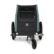 Burley Bark Ranger XL hondenfietskar zwart en blauw, ruime hondenkar voor fietsen, geschikt voor grote honden.