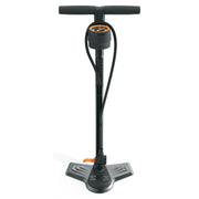 SKS Airmotion 12.0 vloerpomp met manometer in zwart, geschikt voor banden en inflatietaken.