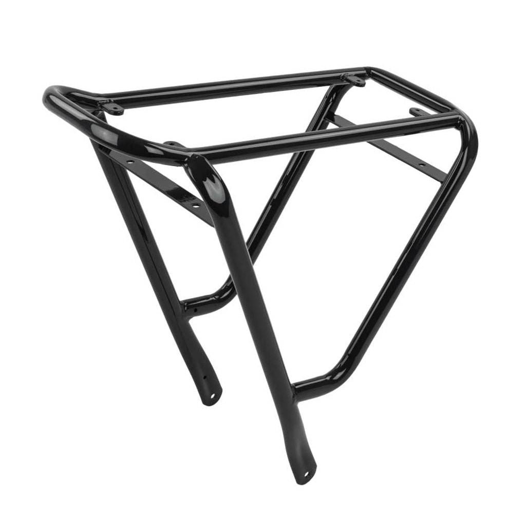 Babboe bagagedrager voor Bab City/Curve accu 406, stevige fietsdrager voor transport en bagage, zwart metalen frame