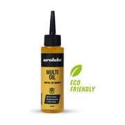 Airolube Multioil plantaardig smeermiddel in 100 ml fles, geschikt voor diverse toepassingen en onderhoud.