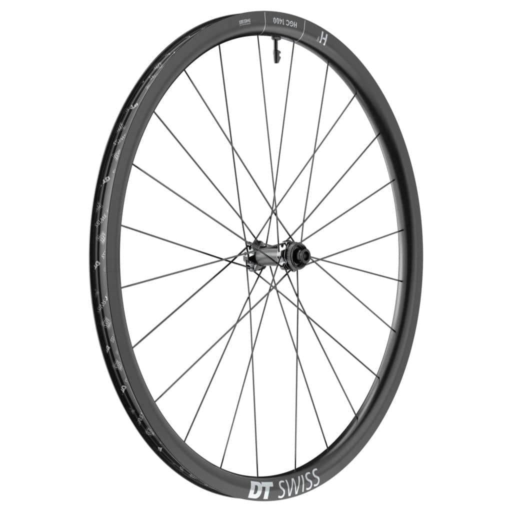 Zwart 28-inch DT Swiss HGC1400 Spline 30 DB carbon gravel wiel met disc CL remmen, lichte en duurzame constructie