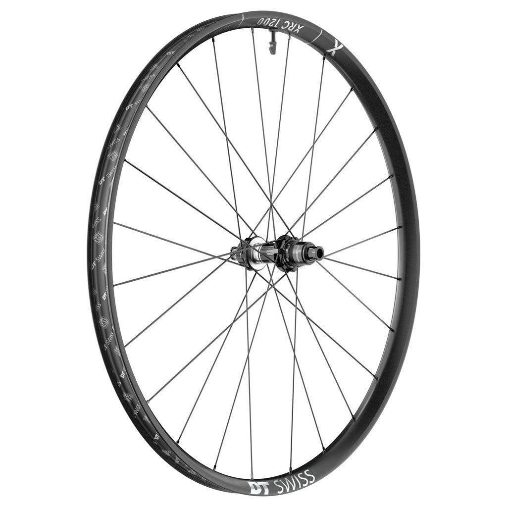 Achterwiel voor MTB, 29 inch DT Swiss XRC1200 Spline 30 XD, zwart carbon, Boost Disc CL, 11/12V, snelspanner integratie.