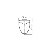 Zwart voorwiel 28" DT Swiss A1800 Spline 30 DB Disc CL Aluminium voor racefiets, zichtbaar in de afbeelding